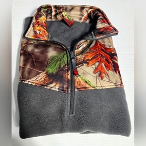 Huntworth Oak Tree Camo Hoodie Fleece Sweatshirt -‎ Mens Size XL